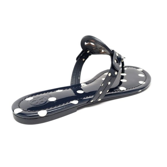 Tory Burch Miller Sandals in Classic Navy Dot - Picture 5 of 9